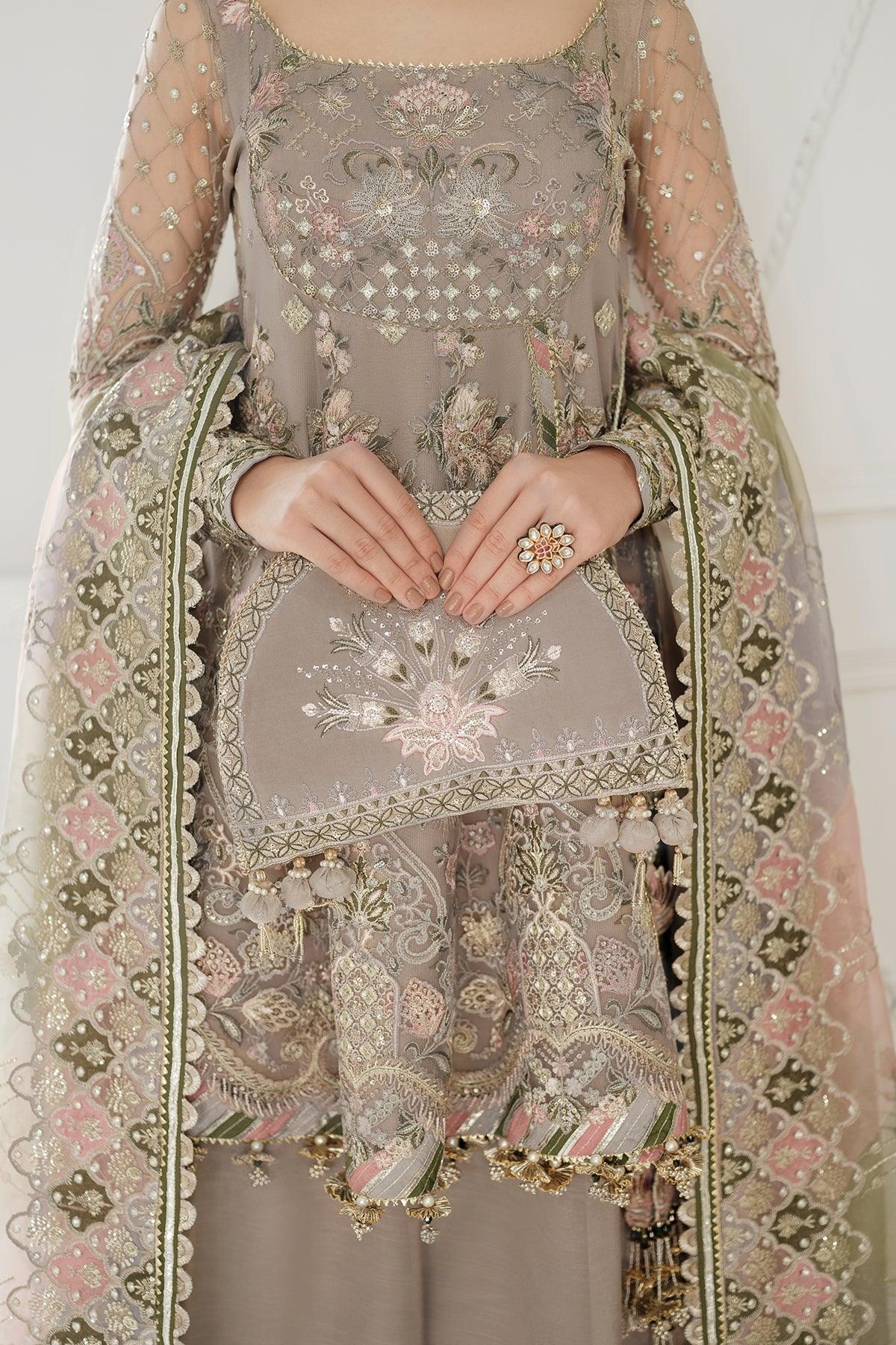 EMBROIDERED NET CH10-08 STITCHED