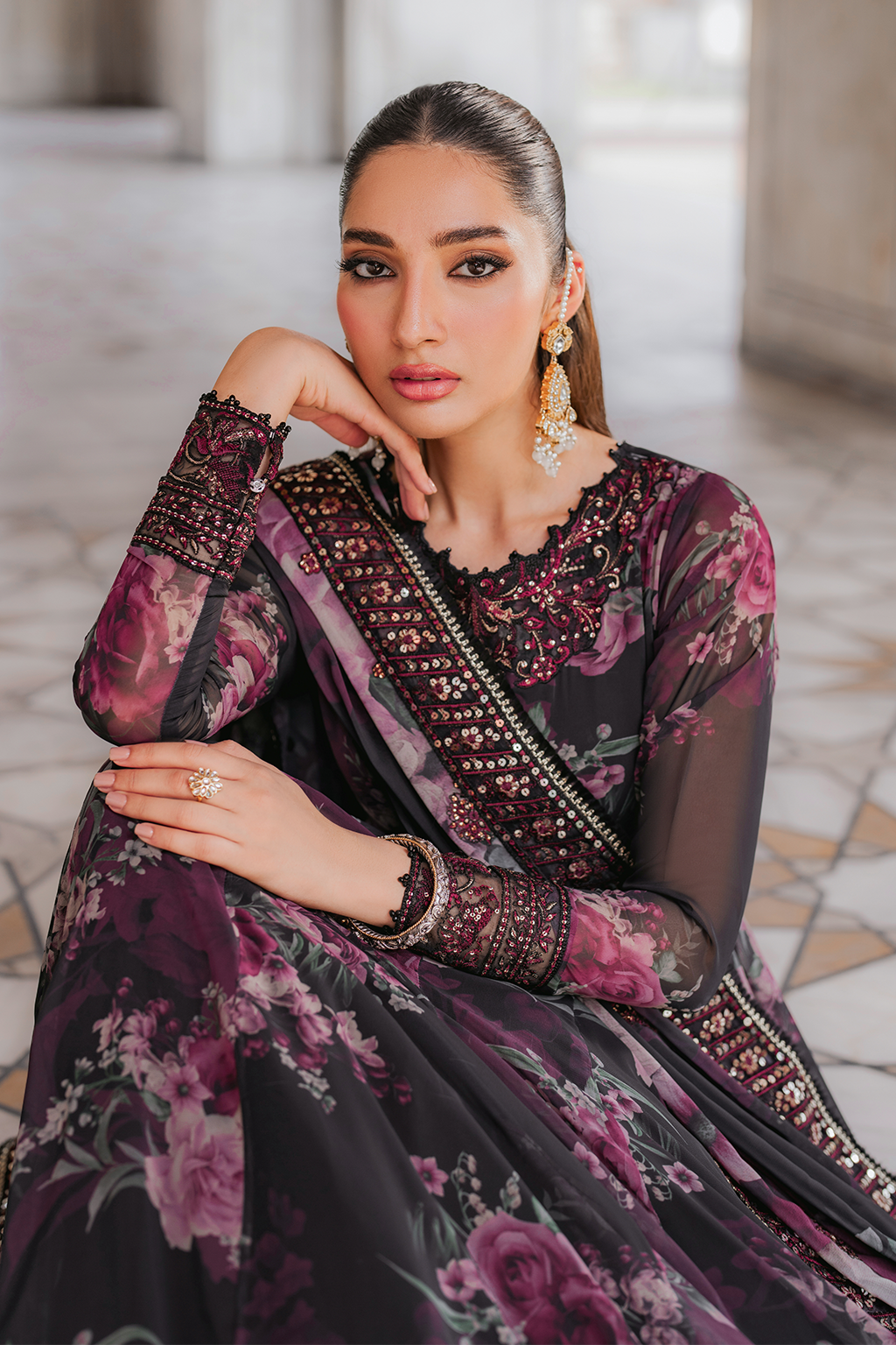Iznik UE-315 Printed Chiffon