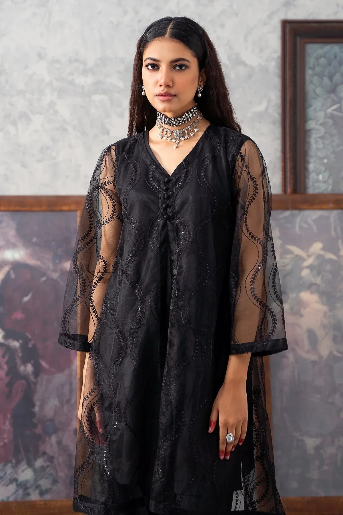 Charizma | Festive Pret | CMA-3-256 (BLACK) - Rang-e-Khaas