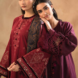 BAROQUE-EMBROIDERED SLUB KHADDAR UF-477