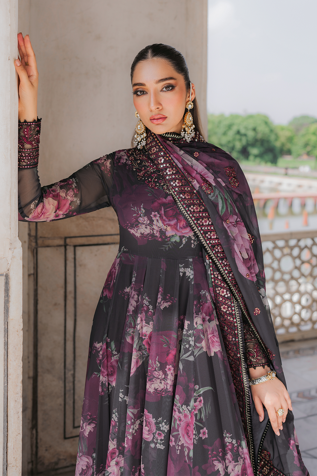 Iznik UE-315 Printed Chiffon