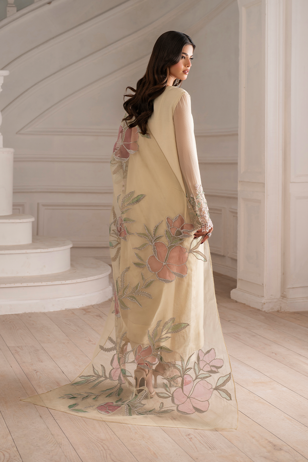 Iznik UE-413  Embroidered Chiffon