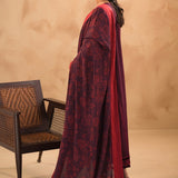 BAROQUE-EMBROIDERED SLUB KHADDAR UF-477