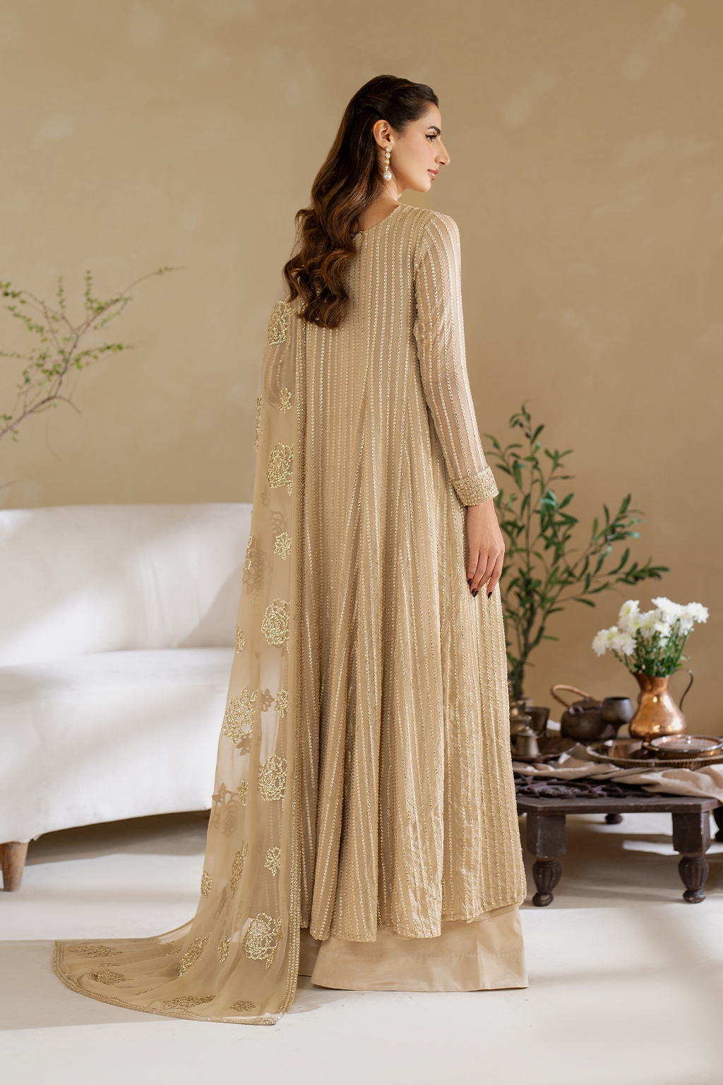 Iznik CC-58 Embroidered Chiffon