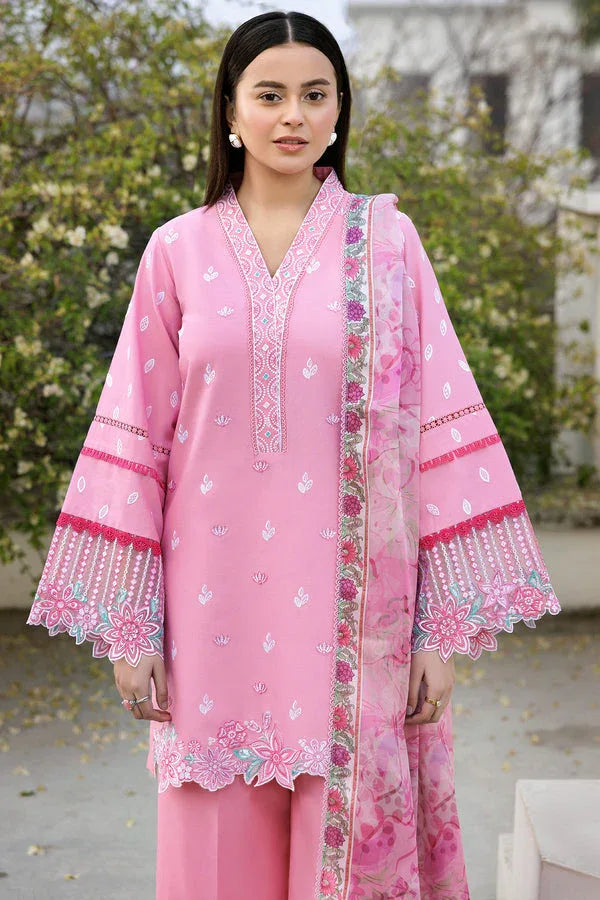 Farasha | Summer Weaves Embroidered Lawn | Soft Mist - Rang-e-Khaas