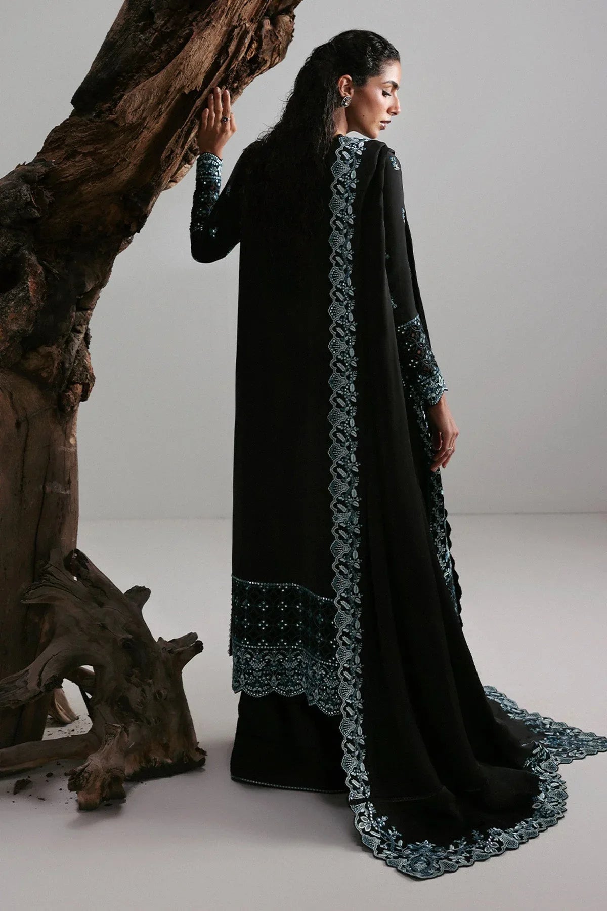 Afrozeh | Slate Ready to Wear | Rhylen - Rang-e-Khaas