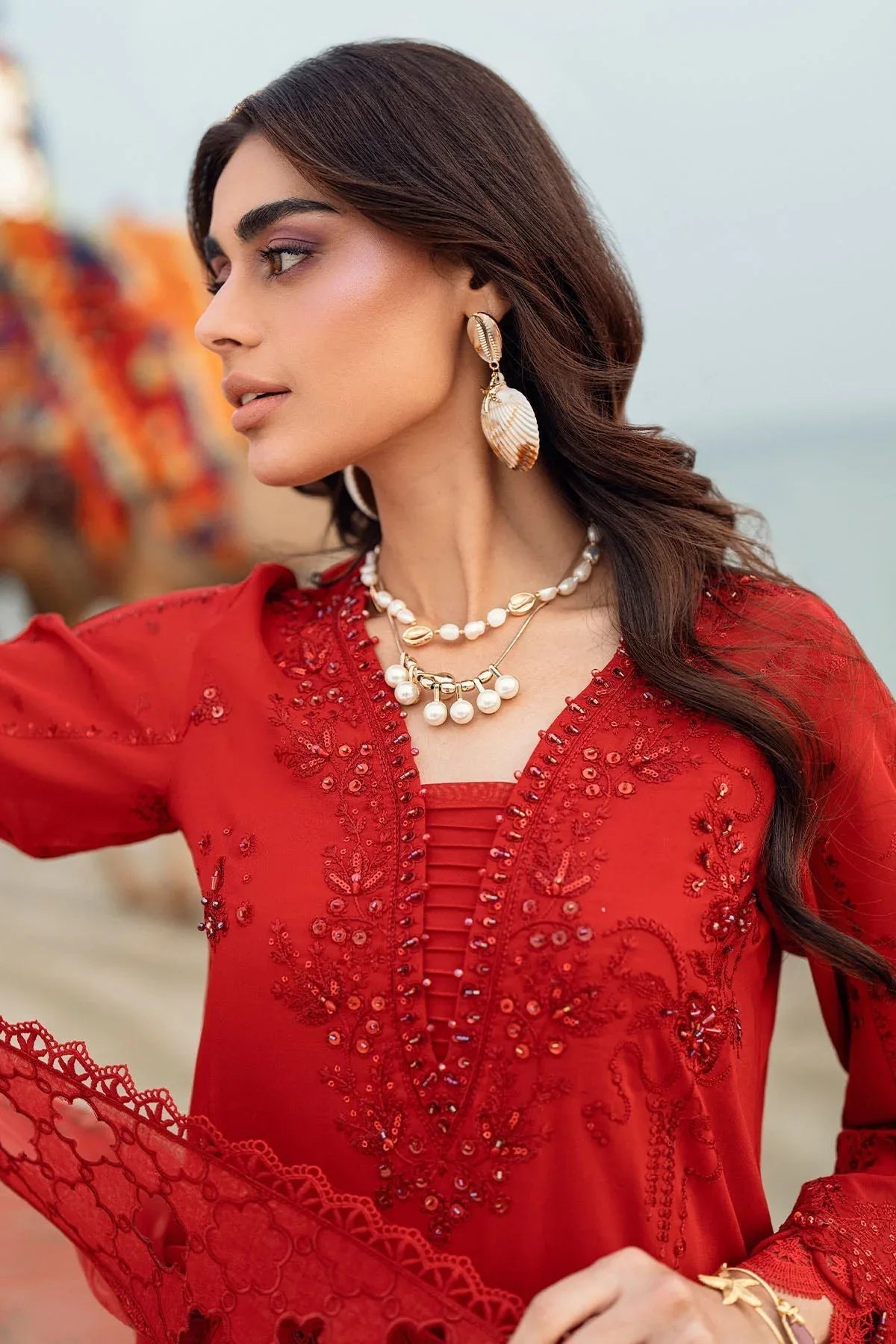 Nureh | Khuwab Luxury Lawn | NE-147 - Rang-e-Khaas