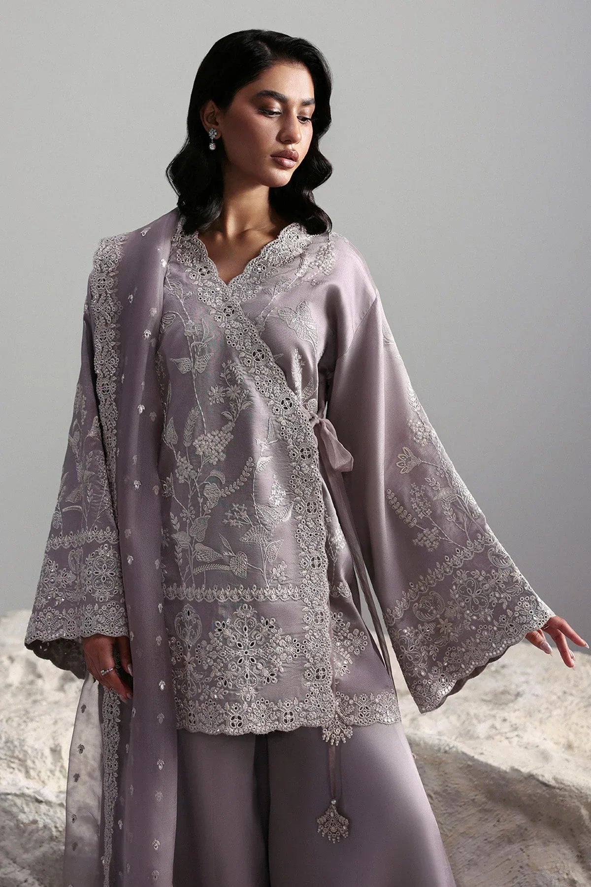 Afrozeh | Slate Ready to Wear | Cressida - Rang-e-Khaas