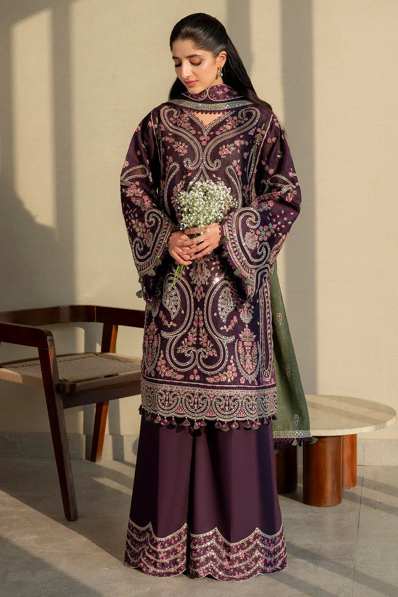 Jazmin | Shahkaar Luxury Lawn 25 | SL25-D6 - Rang-e-Khaas