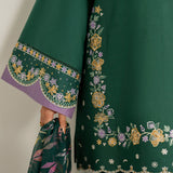 Farasha | Thread Lines Embroidered | Deep Pine