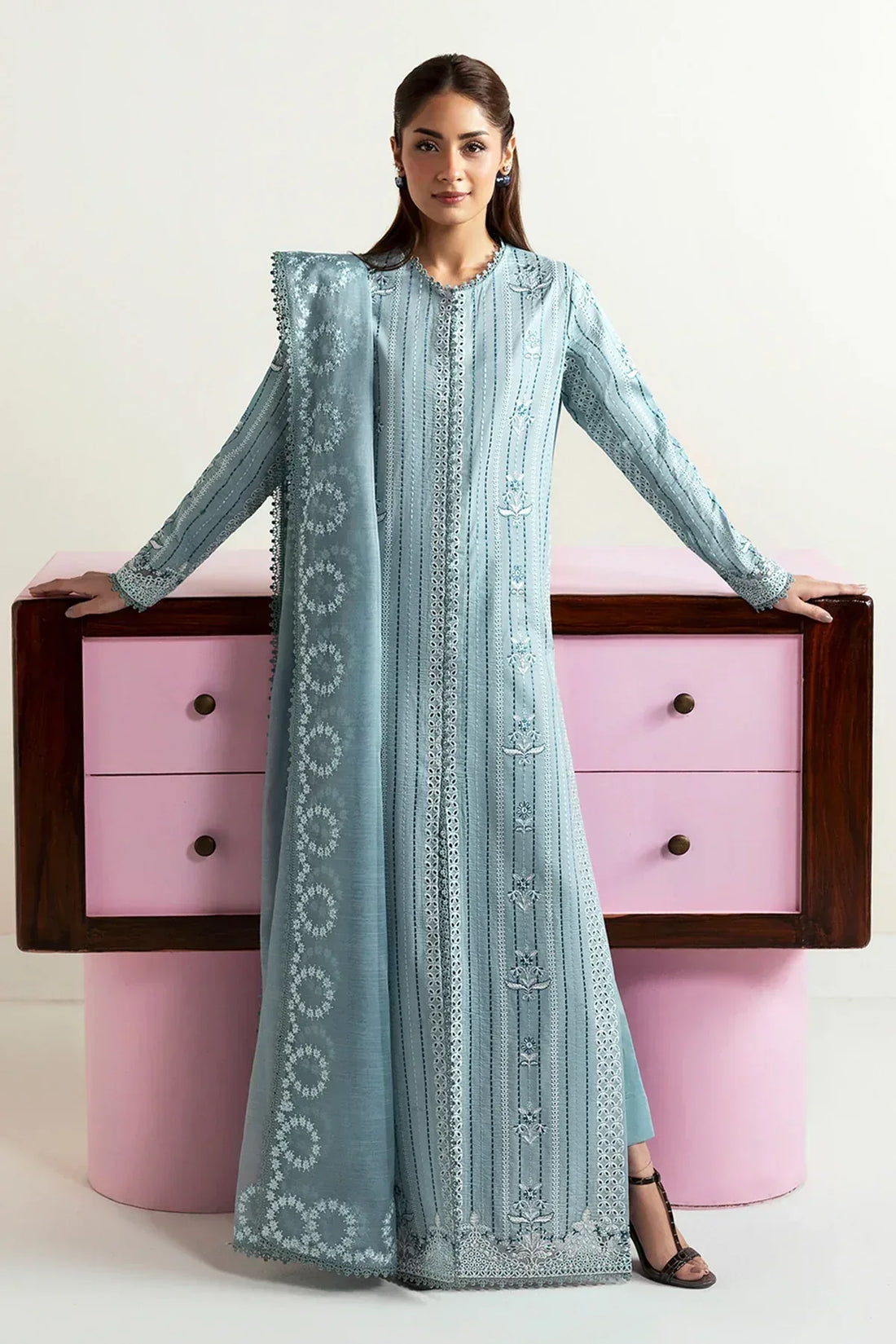 Afrozeh | Basic Pret 25 | Blue Melon - Rang-e-Khaas