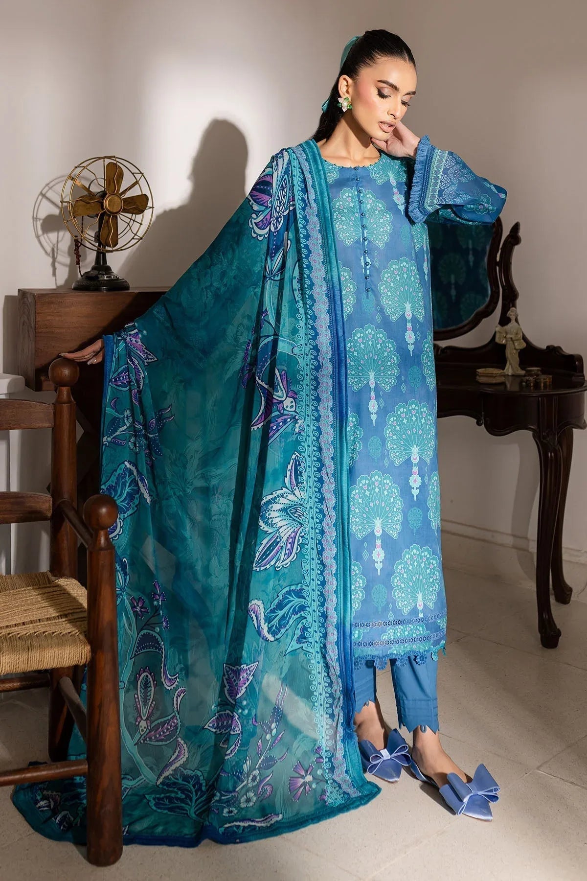 Nureh | Printed Lawn 25 | SP-145 - Rang-e-Khaas