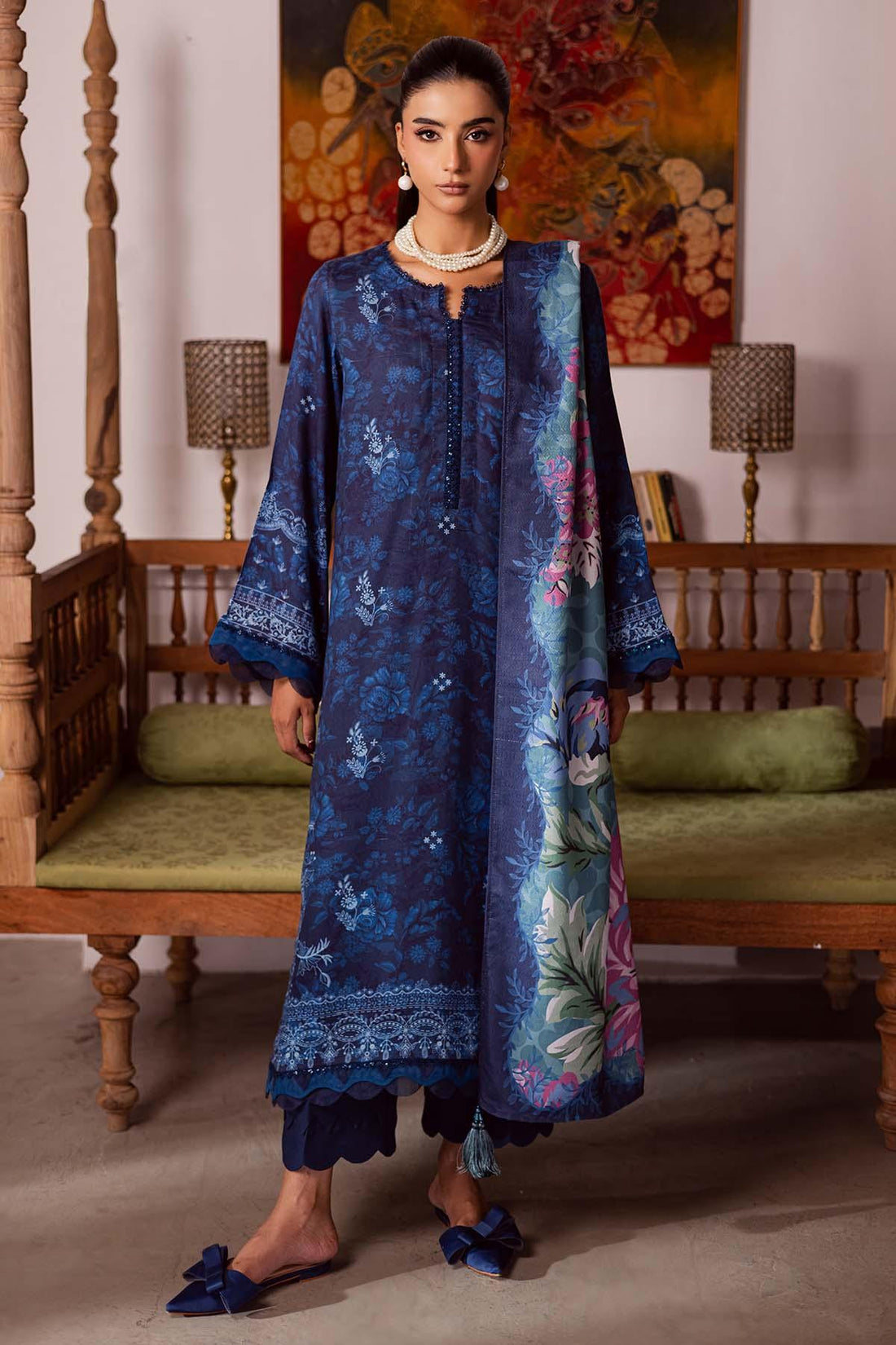 Nureh | Linen Jacquard | SP-188 - Rang-e-Khaas