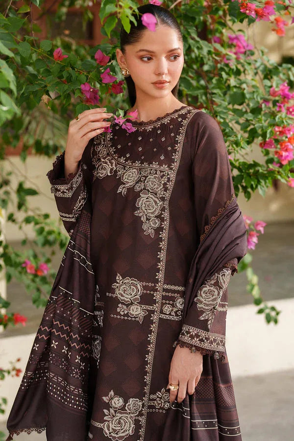 Farasha | Meline Premium Viscose 25 | Autumn Rose - Rang-e-Khaas