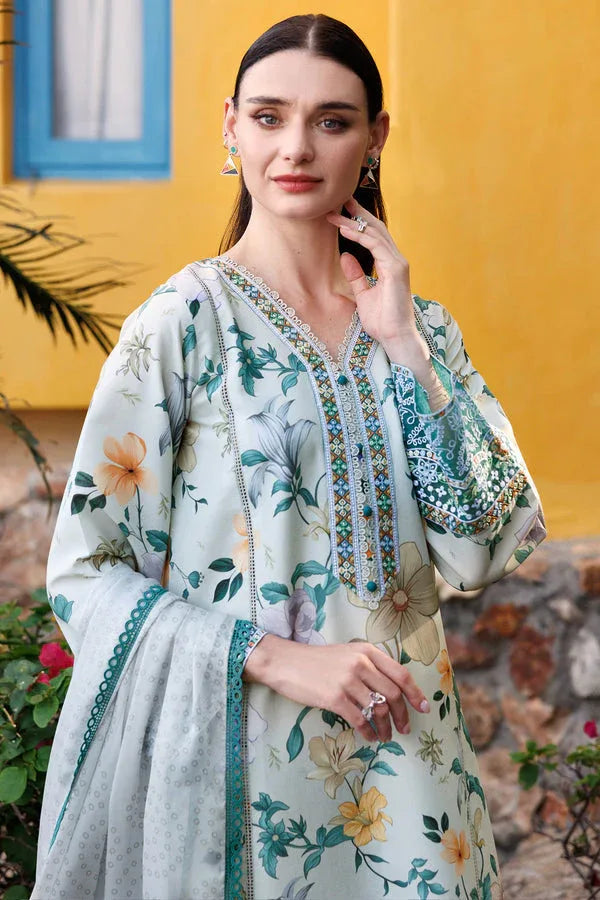 Farasha | Printed Essentials | Aqua Sparkle - Rang-e-Khaas