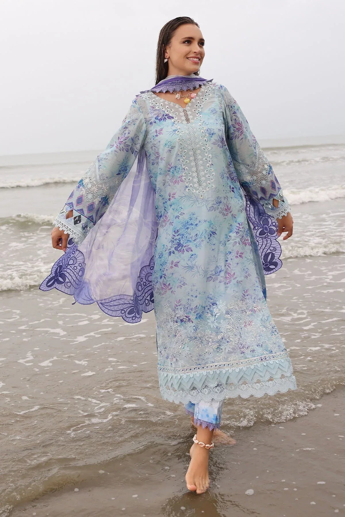 Nureh | Gardenia Embroidered Lawn 25 | NSG-176 - Rang-e-Khaas