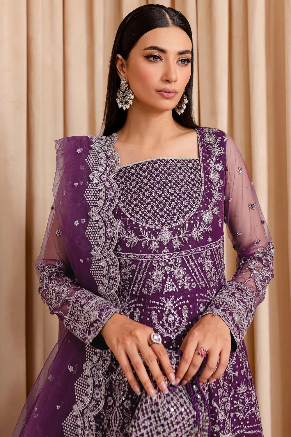 Farasha | Lumiere Formals | Plum Passion - Rang-e-Khaas
