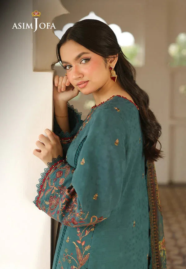 Asim Jofa | Summer Rhapsody | AJUBU-03 Embroidered Jacquard - Rang-e-Khaas
