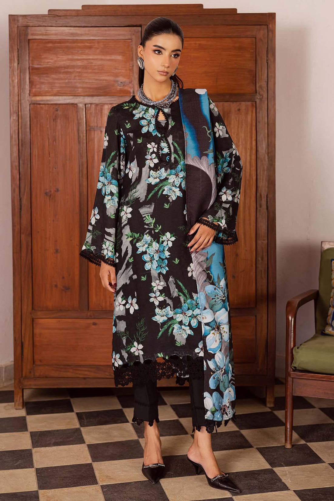 Nureh | Linen Jacquard | SP-194 - Rang-e-Khaas