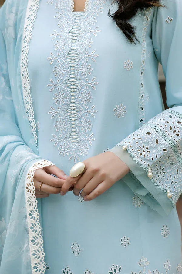 Farasha | Summer Weaves Embroidered Lawn | Sky Haze - Rang-e-Khaas