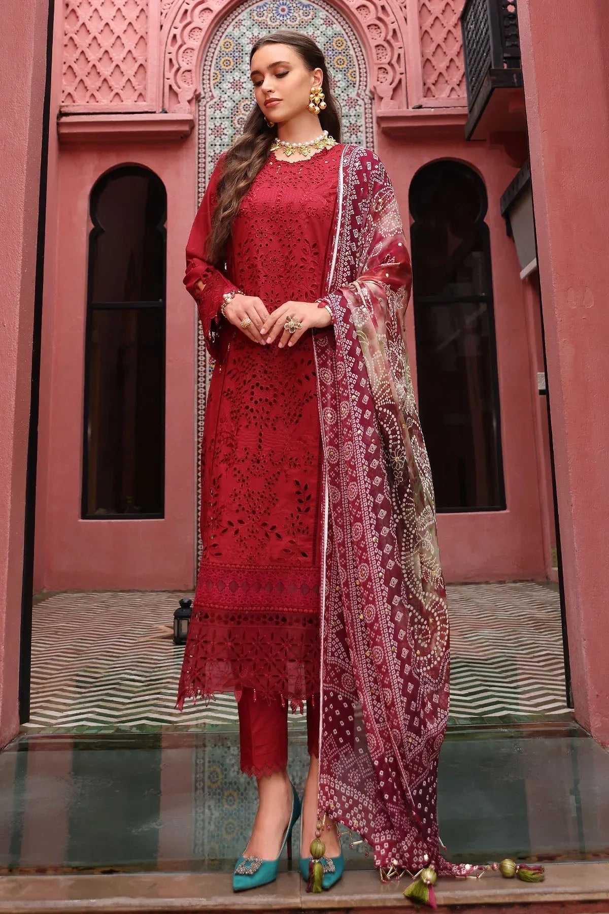 Nureh | Bazaar Lawn 25 | NE-109 - Rang-e-Khaas