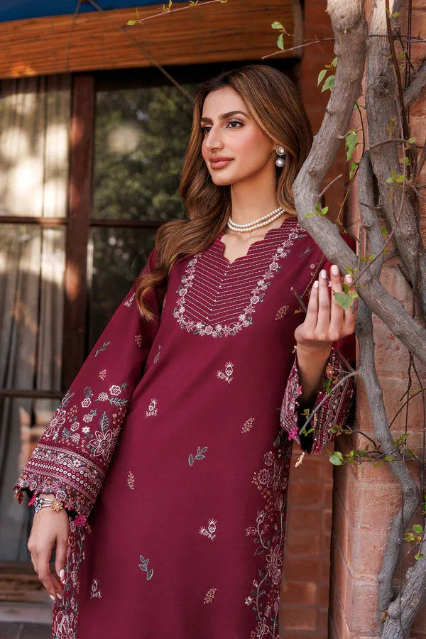 Farasha | Dastoor Embroidered Lawn SS24 | RUBY GLAM - Rang-e-Khaas