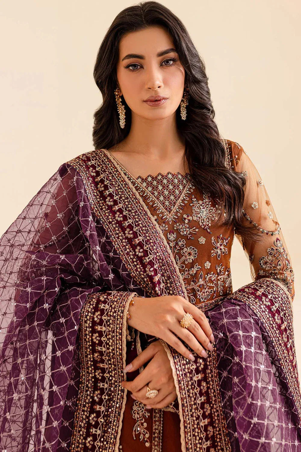 Farasha | Lumiere Formals | Crimson Allure - Rang-e-Khaas