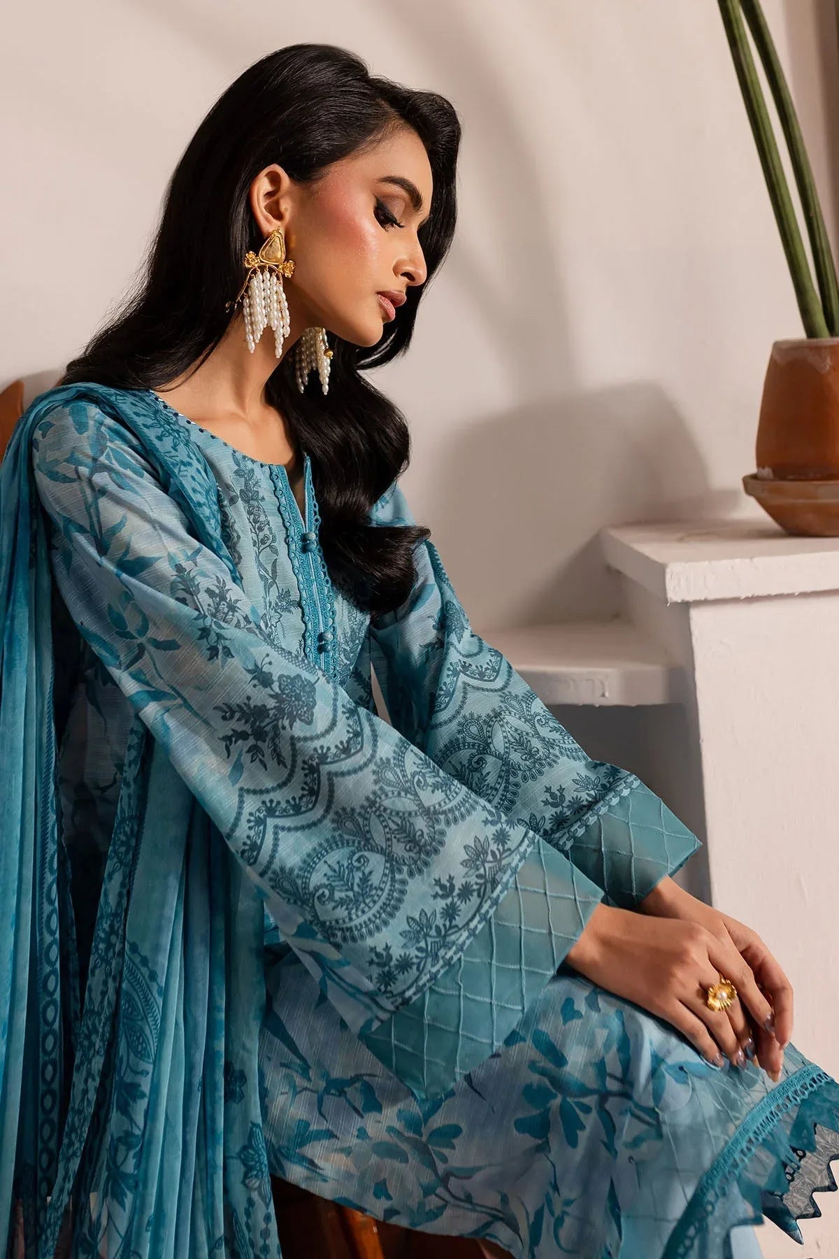 Nureh | Printed lawn 25 | SP-140 - Rang-e-Khaas
