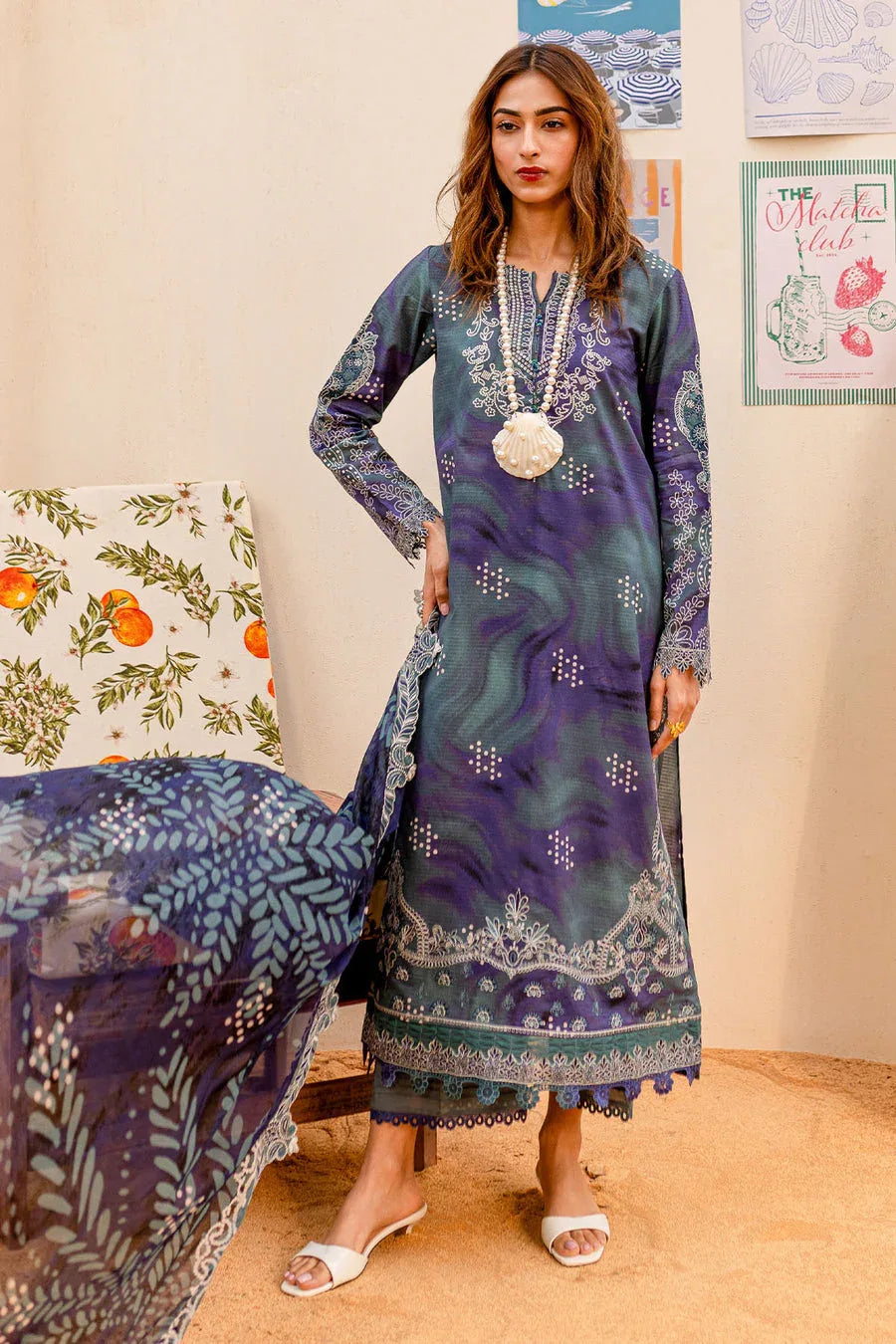 Nureh | Gardenia Lawn 25 | NSG-186 - Rang-e-Khaas