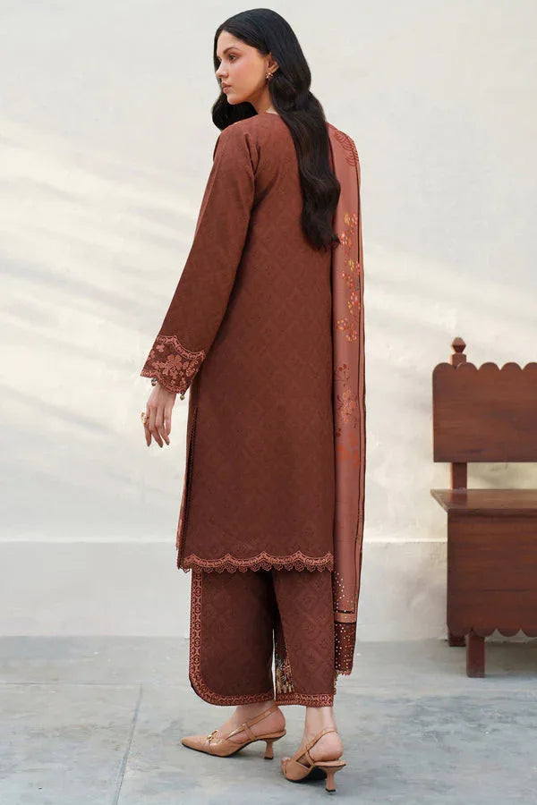 Farasha | Meline Premium Viscose 25 | Brown Clay - Rang-e-Khaas