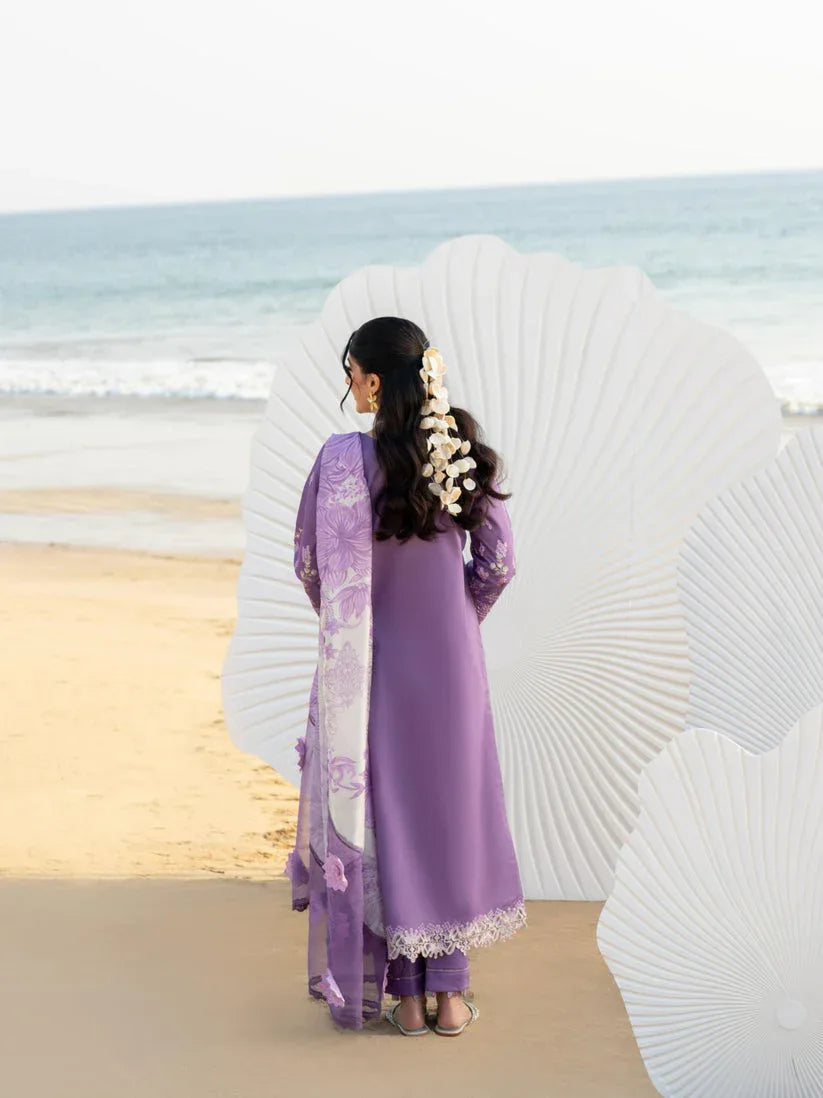 Aabyaan | Saagar Luxury Lawn 25 | ZARQA (AS-01) - Rang-e-Khaas