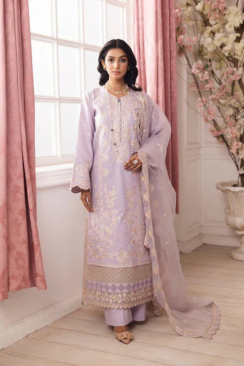 Maryum N Maria | Mira Luxury Lawn | BARAN - FS50097 - Rang-e-Khaas