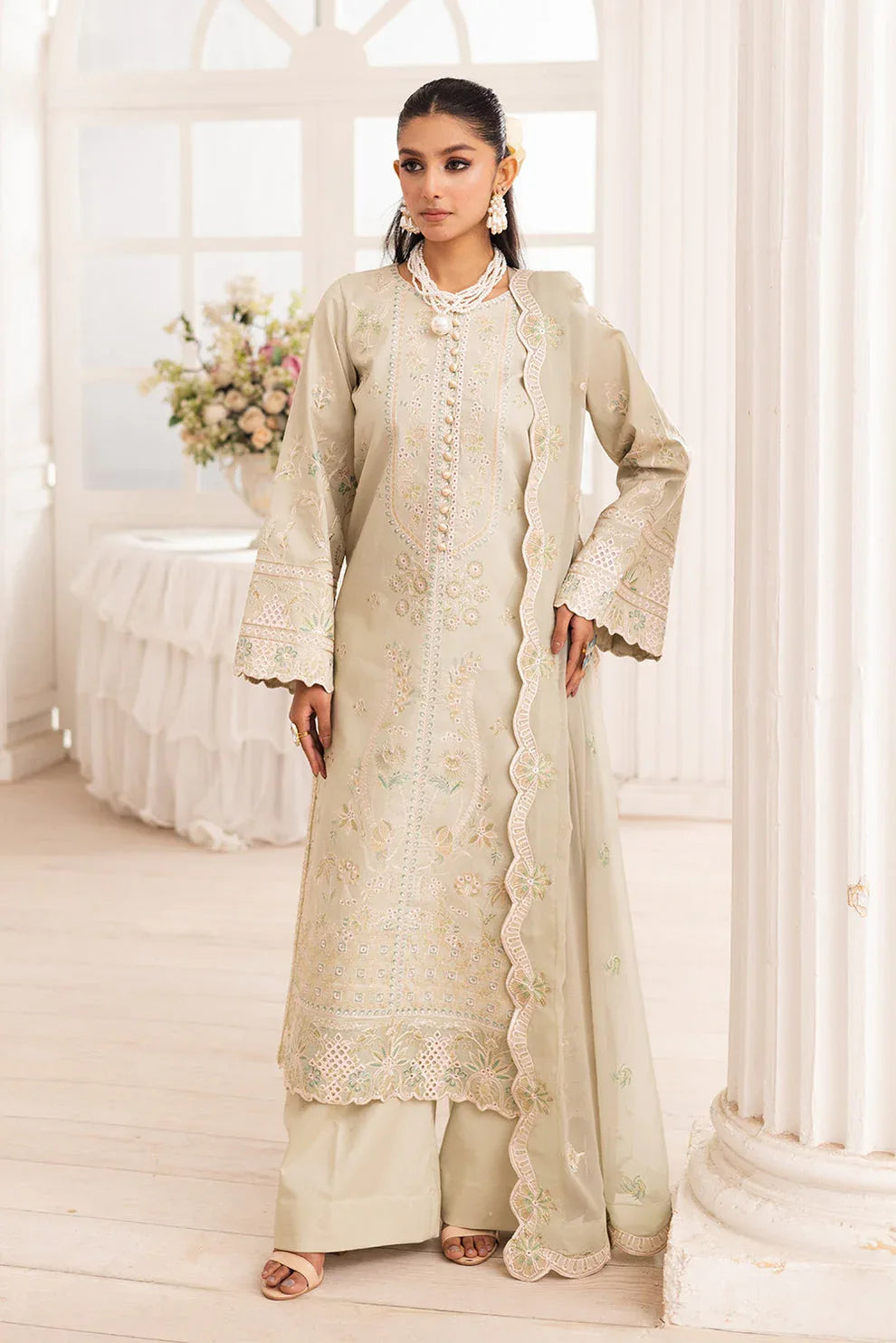 Maryum N Maria | Mira Luxury Lawn | ESMAT - FS50099 - Rang-e-Khaas