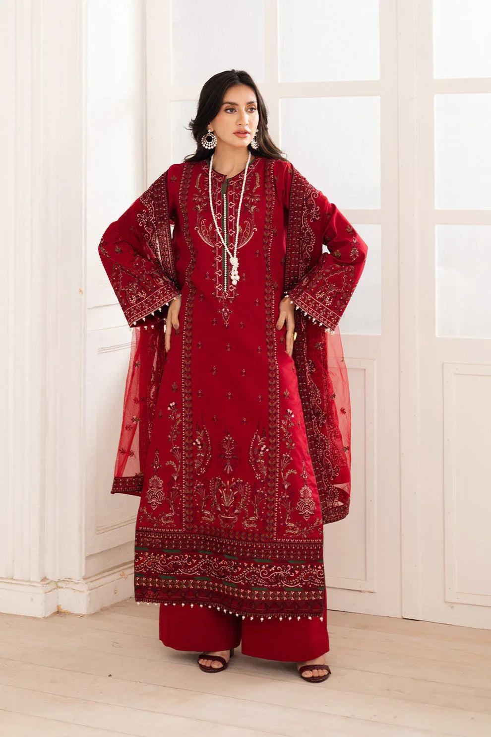 Maryum N Maria | Mira Luxury Lawn | GULMAR - FS50100 - Rang-e-Khaas