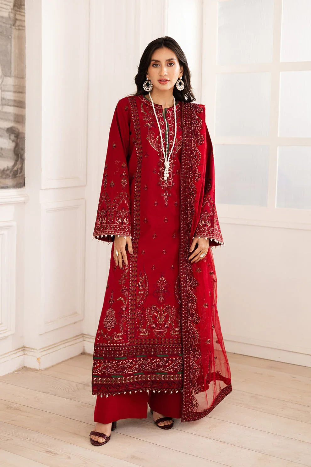 Maryum N Maria | Mira Luxury Lawn | GULMAR - FS50100 - Rang-e-Khaas