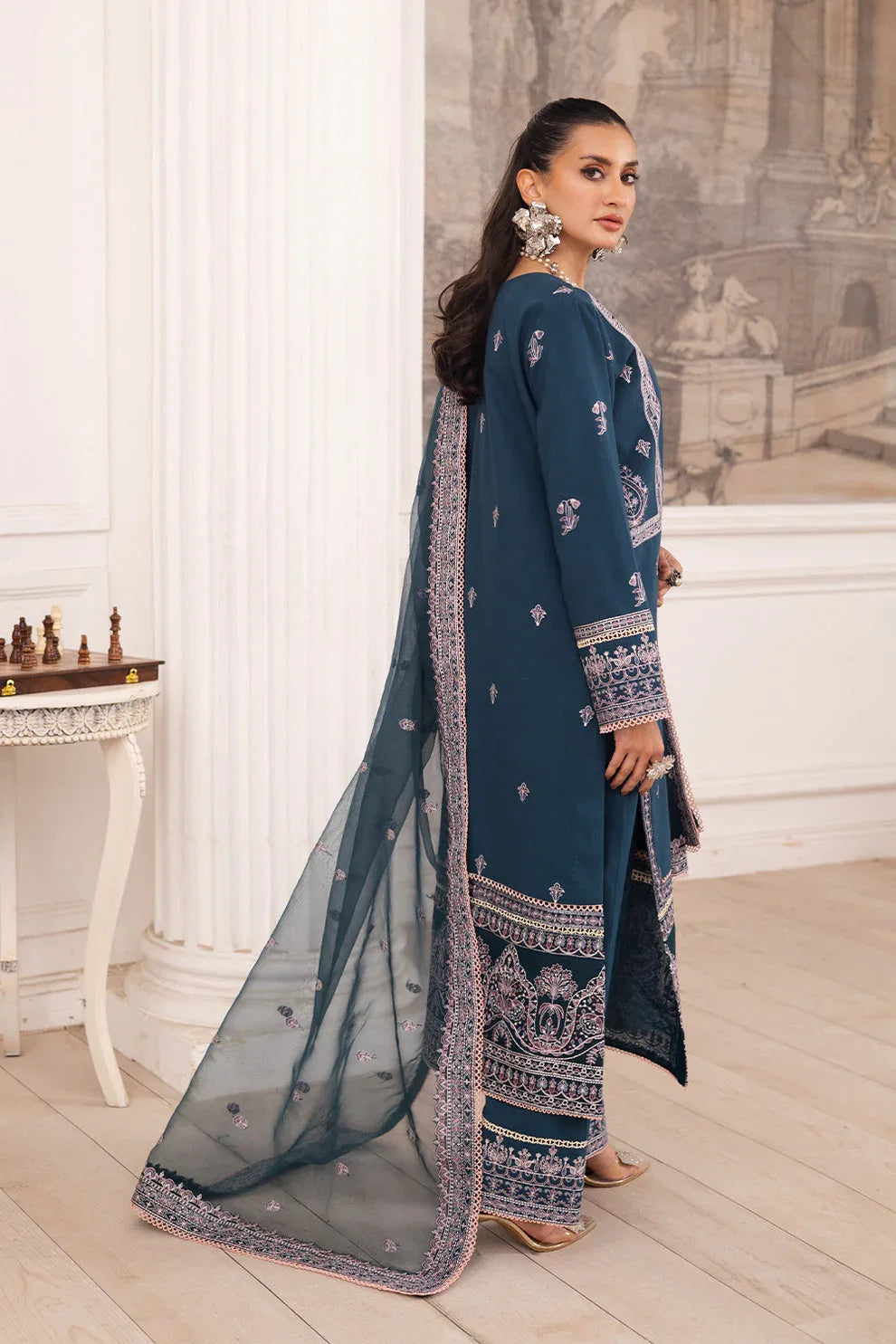Maryum N Maria | Mira Luxury Lawn | FIROUZEH - FS50101 - Rang-e-Khaas