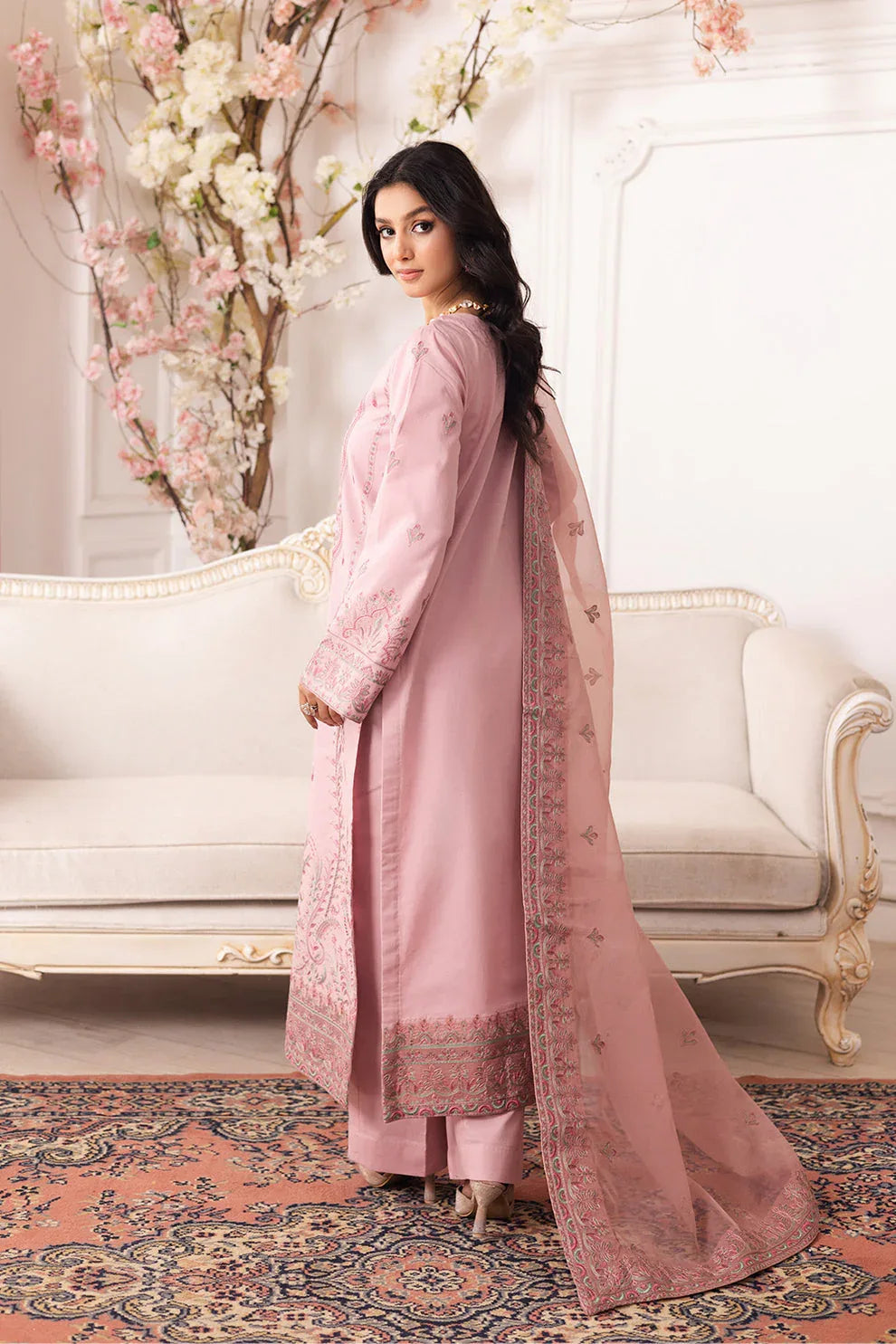 Maryum N Maria | Mira Luxury Lawn | MEHAR - FS50102 - Rang-e-Khaas