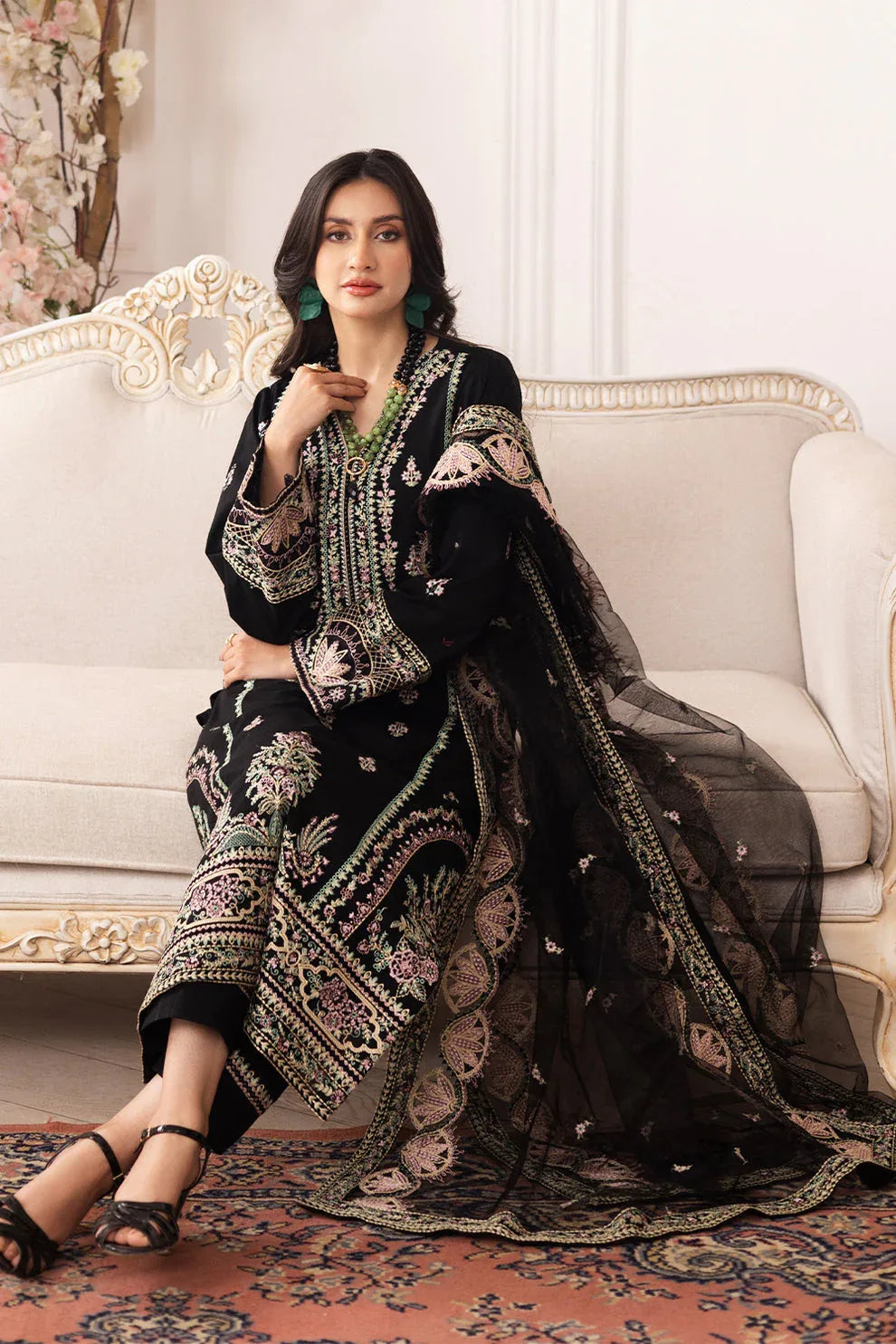 Maryum N Maria | Mira Luxury Lawn | SARA - FS50103 - Rang-e-Khaas