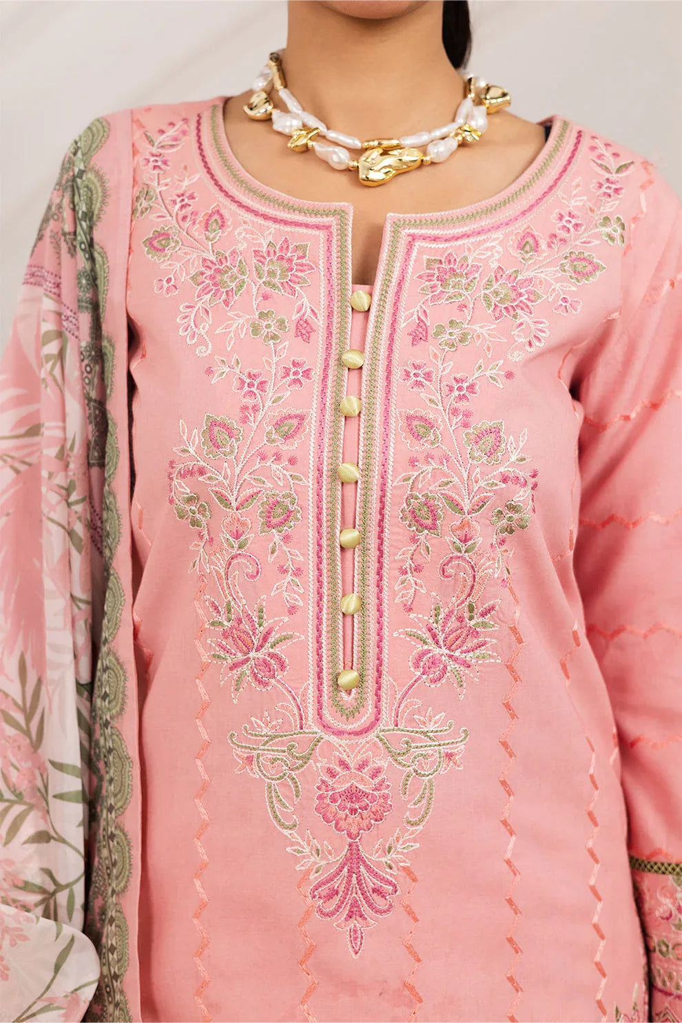 Maryum N Maria | Mira Luxury Lawn | MAHINE - FS50106 - Rang-e-Khaas