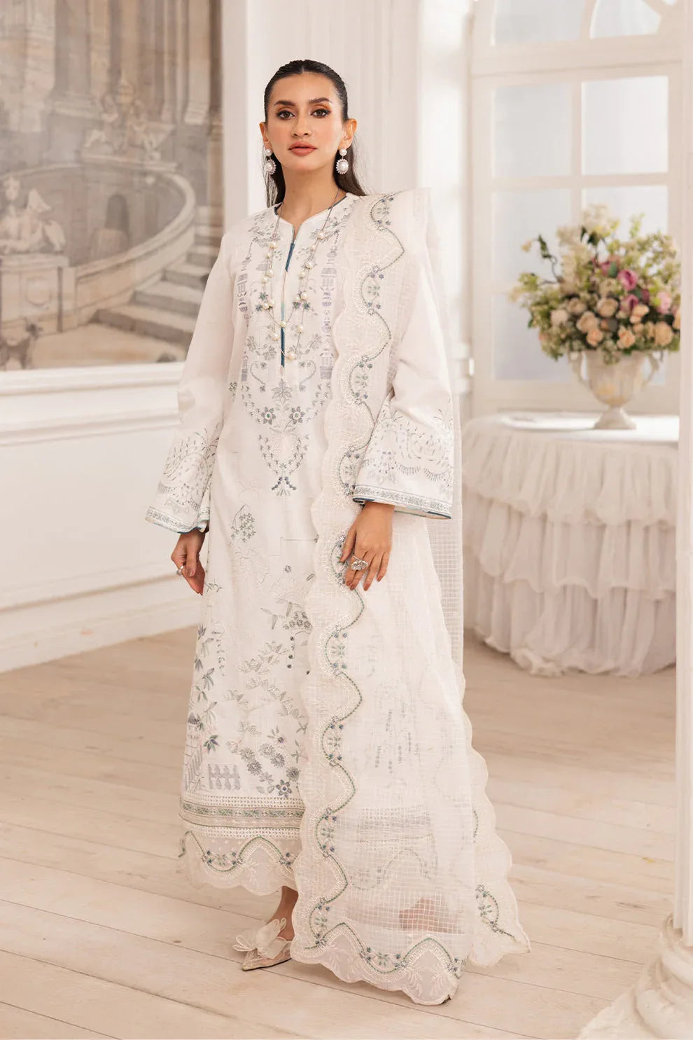 Maryum N Maria | Mira Luxury Lawn | MAIRA - FS50107 - Rang-e-Khaas