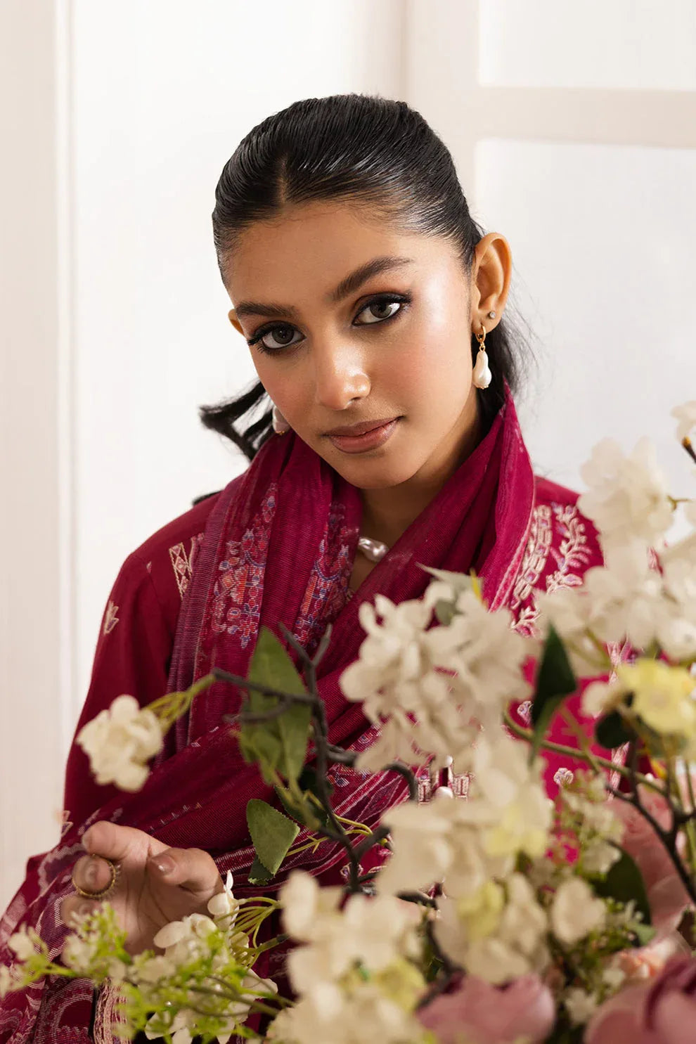 Maryum N Maria | Mira Luxury Lawn | NARGES - FS50108 - Rang-e-Khaas