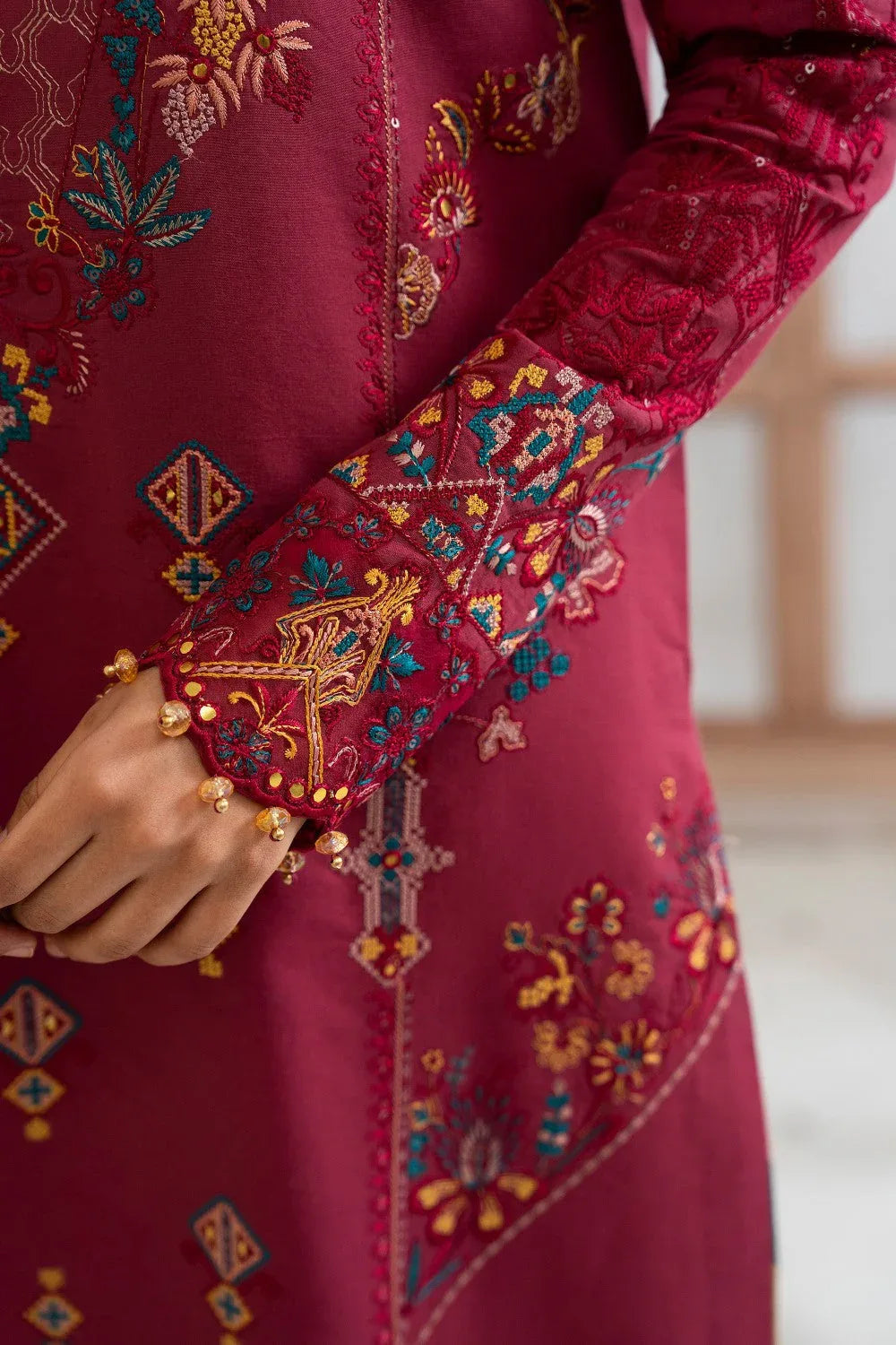 Maryum N Maria | Luxury Lawn 25 | AFINA - MS50108 - Rang-e-Khaas