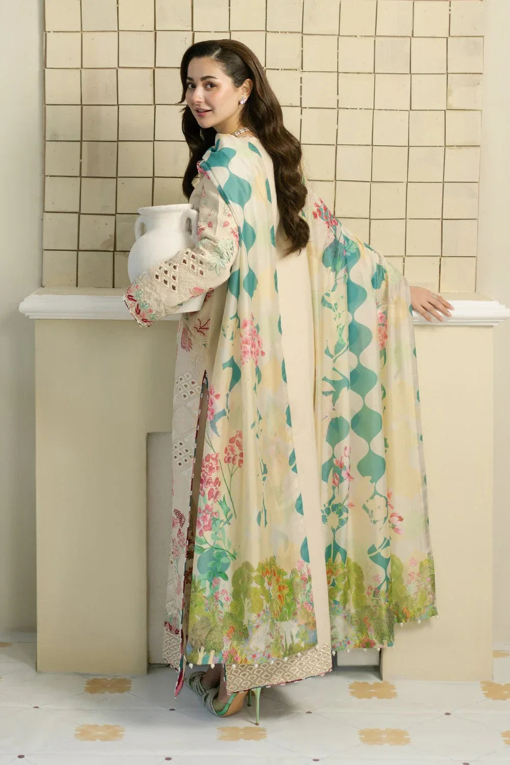 Maryum N Maria | Luxury Lawn 25 | AEISHA - MS50109 - Rang-e-Khaas