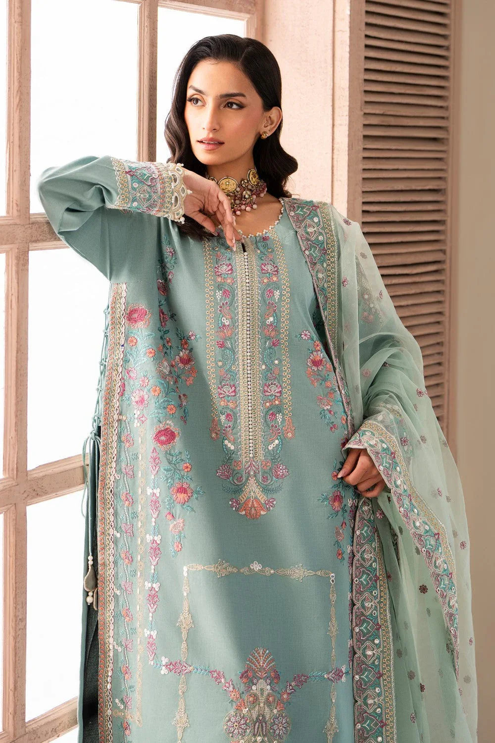 Maryum N Maria | Luxury Lawn 25 | AMANI - MS50110 - Rang-e-Khaas