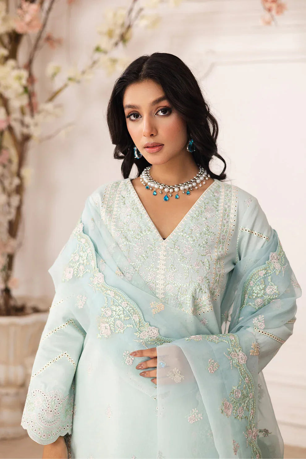 Maryum N Maria | Mira Luxury Lawn | ROBAB - FS50110 - Rang-e-Khaas