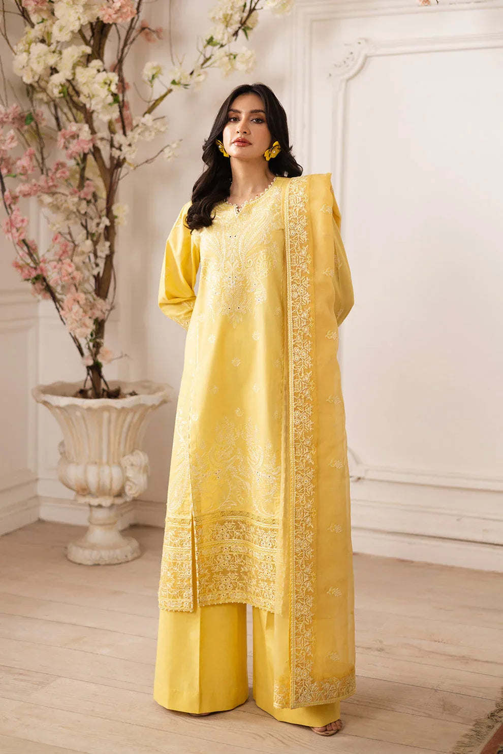 Maryum N Maria | Mira Luxury Lawn | MINA - FS50111 - Rang-e-Khaas
