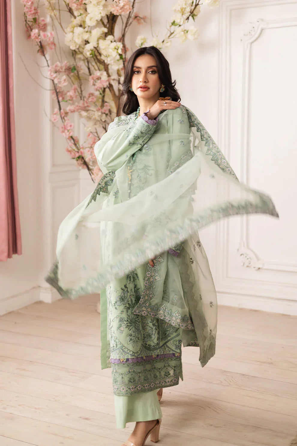 Maryum N Maria | Mira Luxury Lawn | ZINAT - FS50112 - Rang-e-Khaas