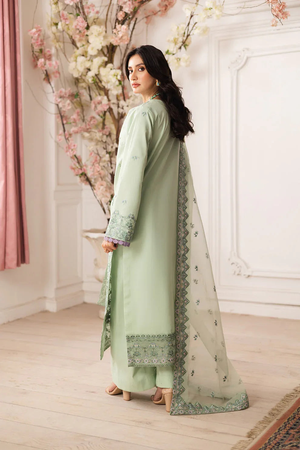 Maryum N Maria | Mira Luxury Lawn | ZINAT - FS50112 - Rang-e-Khaas