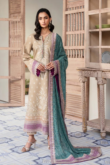 Maryum N Maria | Luxury Lawn 25 | ASHA - MS50113 - Rang-e-Khaas