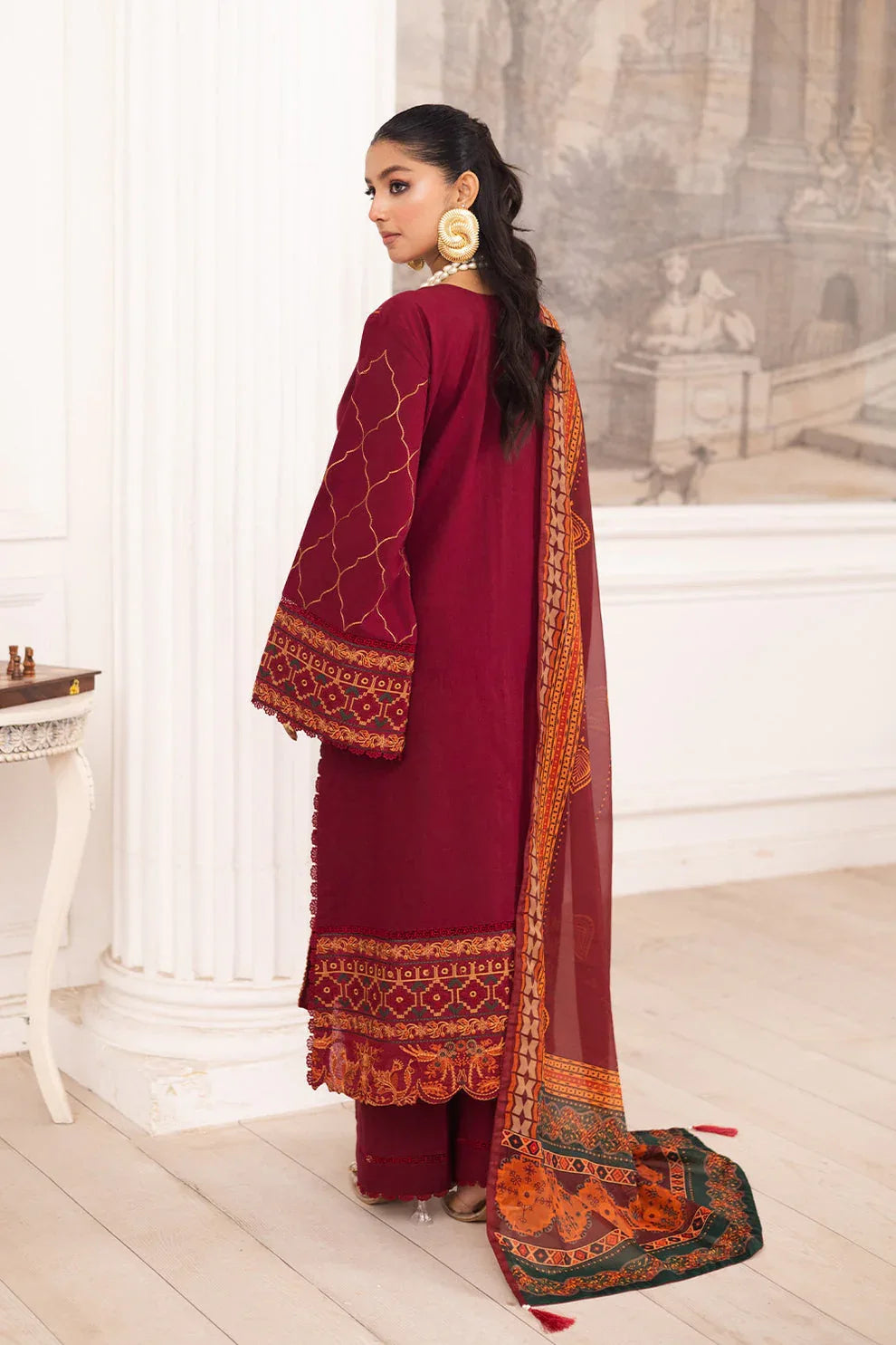 Maryum N Maria | Mira Luxury Lawn | SAHAR - FS50114 - Rang-e-Khaas